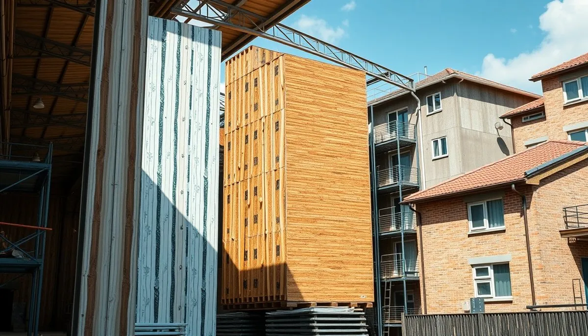 Múltiples aplicaciones de paneles sándwich de poliuretano en naves industriales, edificios residenciales y construcciones modulares Aplicaciones construcción paneles sándwich poliuretano naves industriales edificios
