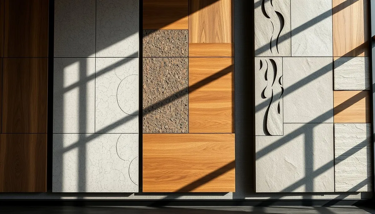 Diseño interior moderno con paneles decorativos siguiendo tendencias contemporáneas en texturas y patrones Tendencias actuales en paneles decorativos con diseños geométricos